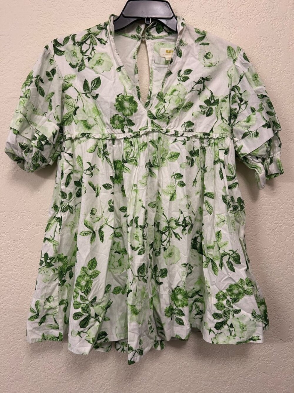 Maeve floral green dress XXS